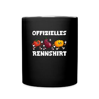 Läufer OFFIZIELLES RENNSHIRT Laufen Lustiges - Tasse einfarbig - Schwarz - Vorne