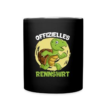 Läufer OFFIZIELLES RENNSHIRT Laufen Lustiges - Tasse einfarbig - Schwarz - Vorne