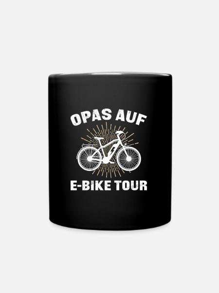 Rentner OPAS AUF E-BIKE TOUR EBike Lustiges - Tasse einfarbig - Schwarz
