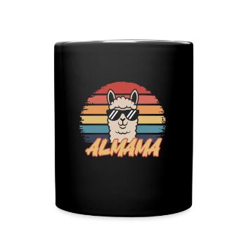 Chemise rétro en alpaga – ALMAMA Design - Mug uni - noir - Devant