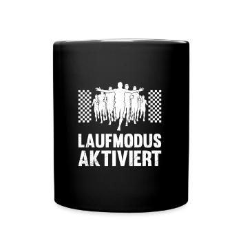 Läufer LAUFMODUS AKTIVIERT Laufen Lustiges - Tasse einfarbig - Schwarz - Vorne