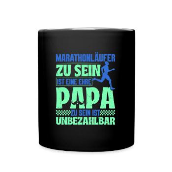 Papa MARATHON LÄUFER ZU SEIN EINE EHRE Lustiges - Tasse einfarbig - Schwarz - Vorne