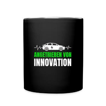 Hybrid Auto ANGETRIEBEN VON INNOVATION LUSTIG - Tasse einfarbig - Schwarz - Vorne