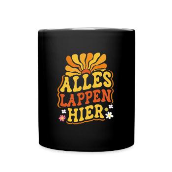 Malle ALLES LAPPEN HIER Retro Lustig - Tasse einfarbig - Schwarz - Vorne