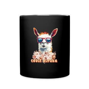 Alpaka COOLE ALPAKA Lama Lustiges - Tasse einfarbig - Schwarz - Vorne