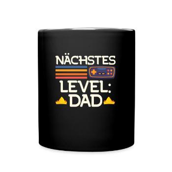 Bald Papa NÄCHSTES LEVEL DAD LUSTIG - Tasse einfarbig - Schwarz - Vorne