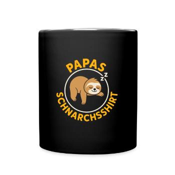 Vaterschaft PAPAS SCHNARCHSSHIRT LUSTIG - Tasse einfarbig - Schwarz - Vorne