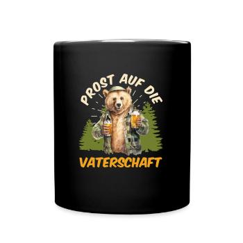 Bald Papa PROST AUF DIE VATERSCHAFT Lustig - Tasse einfarbig - Schwarz - Vorne