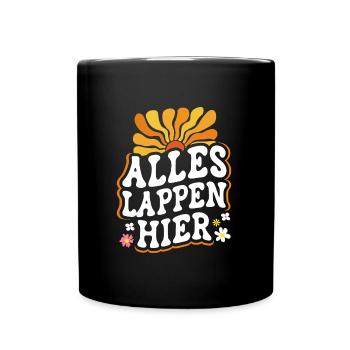 Malle ALLES LAPPEN HIER Retro Lustig - Tasse einfarbig - Schwarz - Vorne