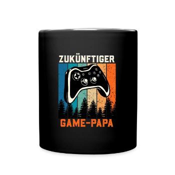 Bald Papa ZUKÜNFTIGER GAMER PAPA LUSTIG - Tasse einfarbig - Schwarz - Vorne