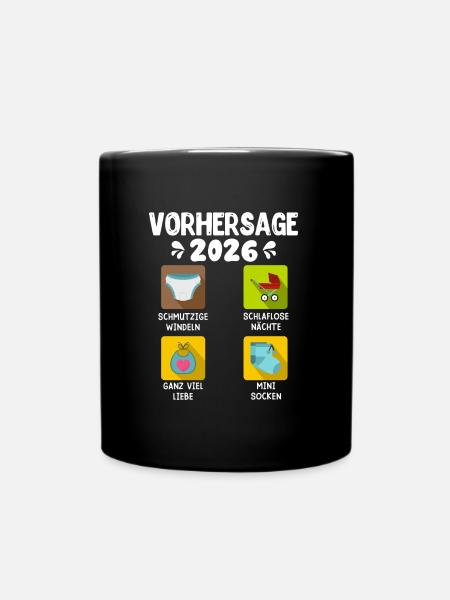 Bald Mama VORHERSAGE 2026 Lustiges - Tasse einfarbig - Schwarz