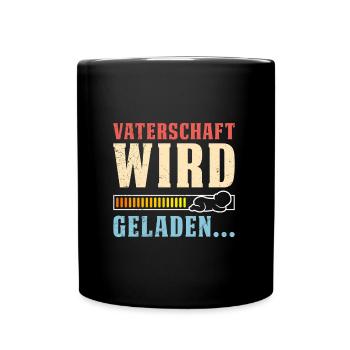 VATERSCHAFT WIRD GELADEN Lustiges - Tasse einfarbig - Schwarz - Vorne