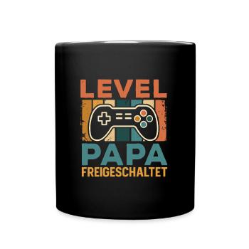 Bald Papa LEVEL PAPAFREIGESCHALTET LUSTIG - Tasse einfarbig - Schwarz - Vorne