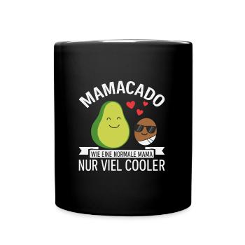 Zukünftige Mutter MAMACADO VIEL COOLER Lustig - Tasse einfarbig - Schwarz - Vorne