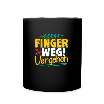 Malle FINGER WEG VERGEBEN Lustiges - Tasse einfarbig - Schwarz - Vorne