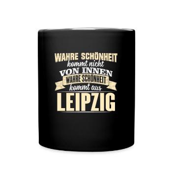 LEIPZIG - Schönheit - Tasse einfarbig - Schwarz - Vorne