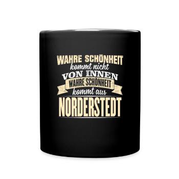 NORDERSTEDT - Schönheit - Tasse einfarbig - Schwarz - Vorne