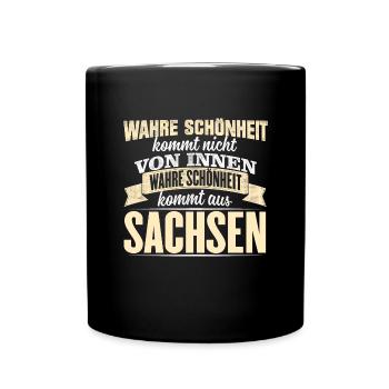 SACHSEN - Schönheit - Tasse einfarbig - Schwarz - Vorne
