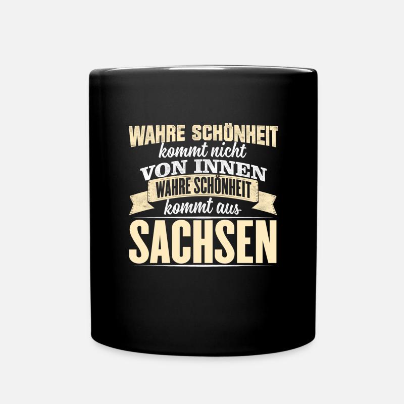 SACHSEN - Schönheit - Tasse einfarbig - Schwarz