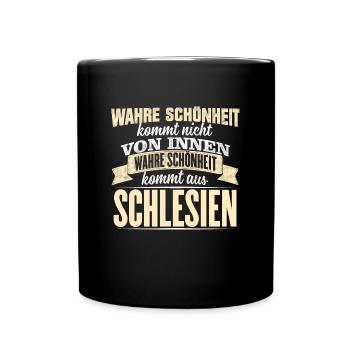 SCHLESIEN - Schönheit - Tasse einfarbig - Schwarz - Vorne