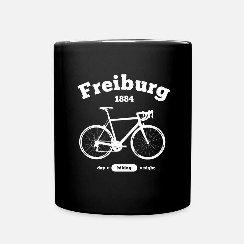 Fahrrad Freiburg - Tasse einfarbig - Schwarz