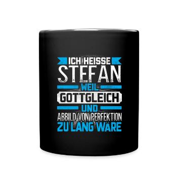 STEFAN - Gottgleich - Tasse einfarbig - Schwarz - Vorne
