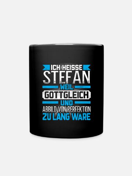 STEFAN - Gottgleich - Tasse einfarbig - Schwarz