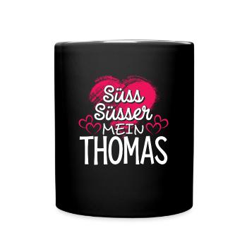 THOMAS - süss - Tasse einfarbig - Schwarz - Vorne
