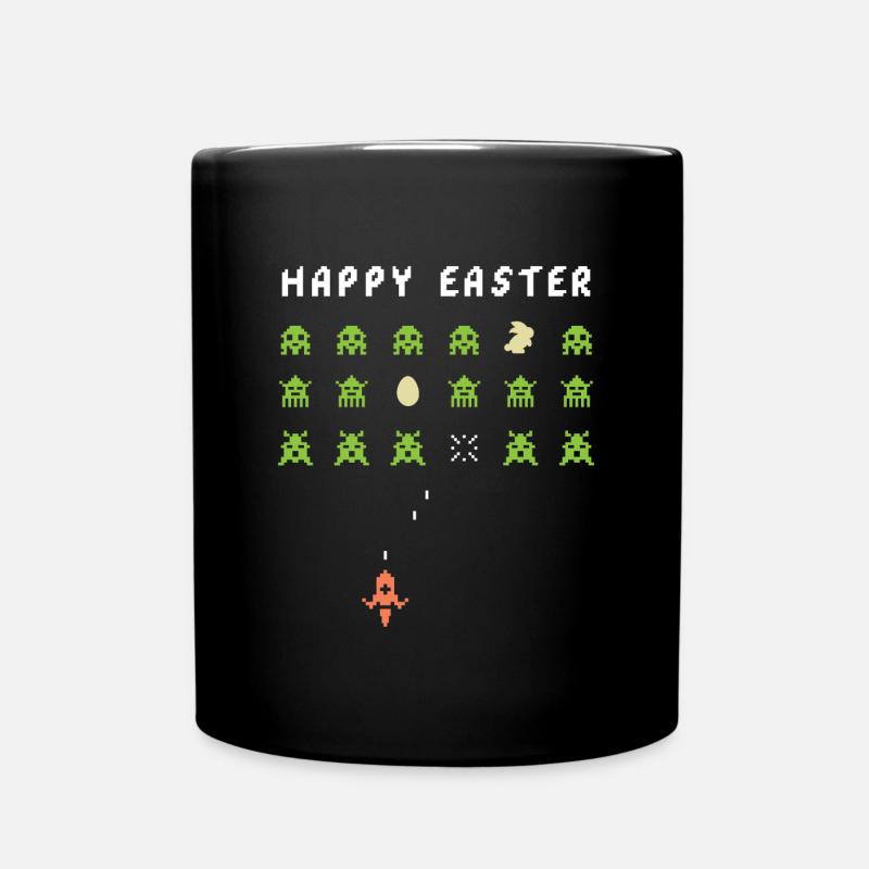 Retro Ostern - Tasse einfarbig - Schwarz