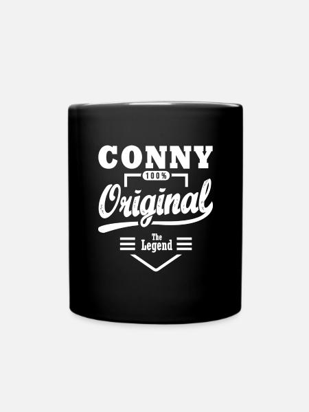 Geschenk Conny original personalisierter Vorname conny - Tasse einfarbig - Schwarz