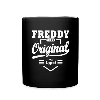 Freddy Gift Original Personalized Name Freddy - Full Colour Mug - black - Front