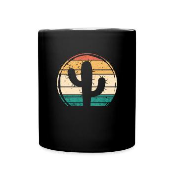 Vintage Cactus Cactus Plant Succulent Desert - Full Colour Mug - black - Front