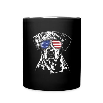 CATAHOULA LEOPARD DOG America Flag Lunettes de soleil - Mug uni - noir - Devant