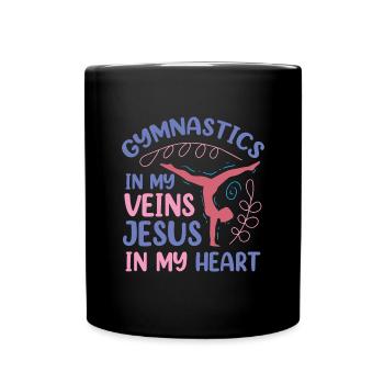 Gymnastics Jesus Gymnast - Tasse einfarbig - Schwarz - Vorne