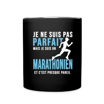 marathon pas parfait marathonien humour running - Mug uni - noir - Devant