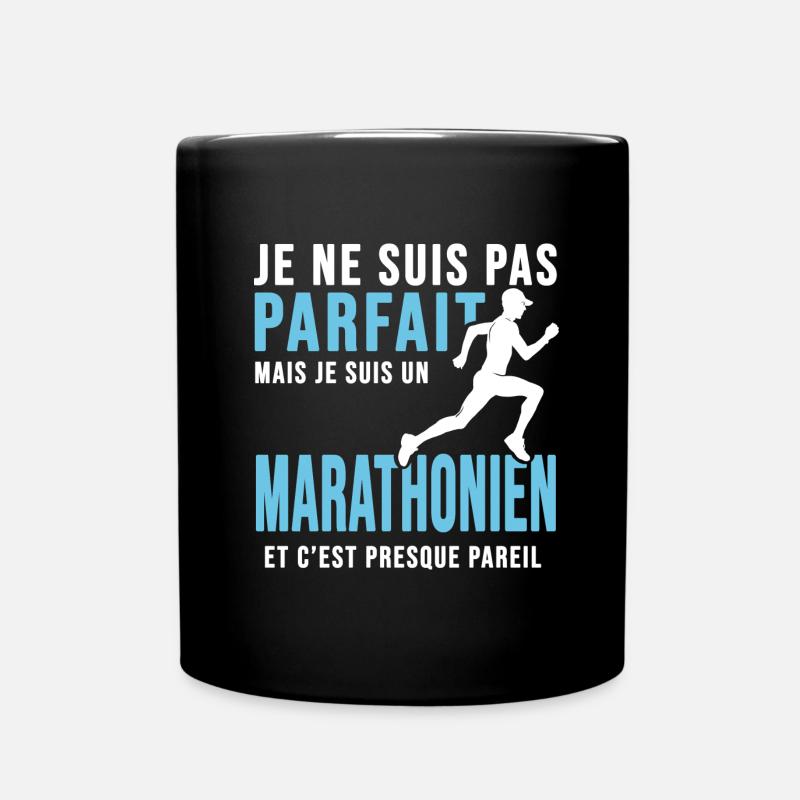 marathon pas parfait marathonien humour running - Mug uni - noir