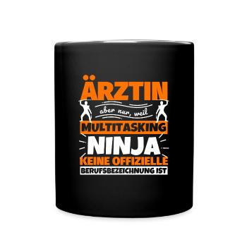 Ärztin - Tasse einfarbig - Schwarz - Vorne