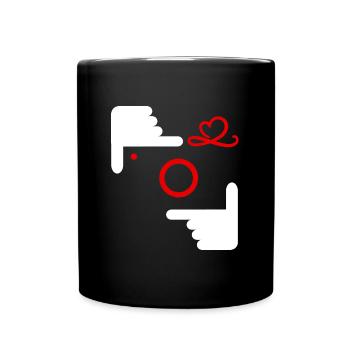 fotograf fotografieren fotokamera selfie - Tasse einfarbig - Schwarz - Vorne