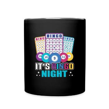 It's Bingo Night Funny Bingo Player - Full Colour Mug - black - Front