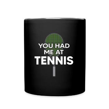 tennis racket match ball - Full Colour Mug - black - Front