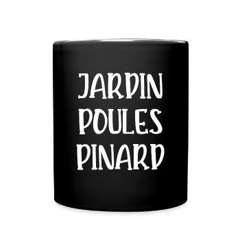 jardin poules pinard - Mug uni - noir - Devant