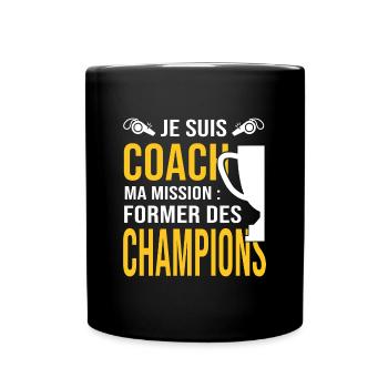 Coach entraineur capitaine équipe sport - Mug uni - noir - Devant