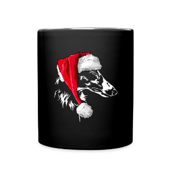 Santa BARSOI Christmas Dogs Wilsigns - Full Colour Mug - black - Front