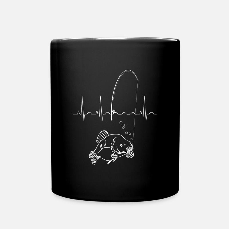 Karpfen - Tasse einfarbig - Schwarz