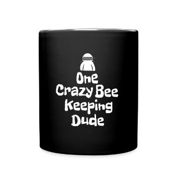 One crazy bee keeping dude - Full Colour Mug - black - Front