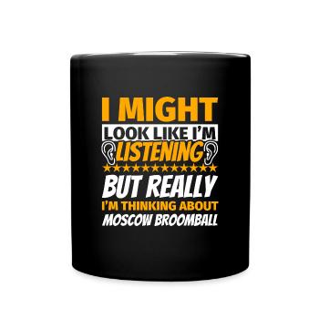 Moscow broom ball funny gift - Full Colour Mug - black - Front