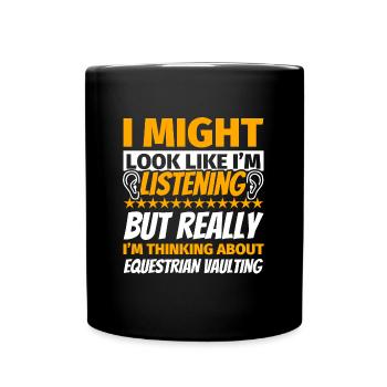 Voltige sportive équestre cadeau amusant - Mug uni - noir - Devant