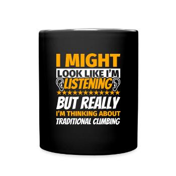 Cadeau amusant d’escalade traditionnelle - Mug uni - noir - Devant