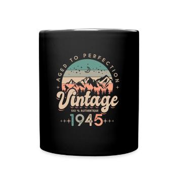 1945 Vintage anniversaire Né en 1945 - Mug uni - noir - Devant