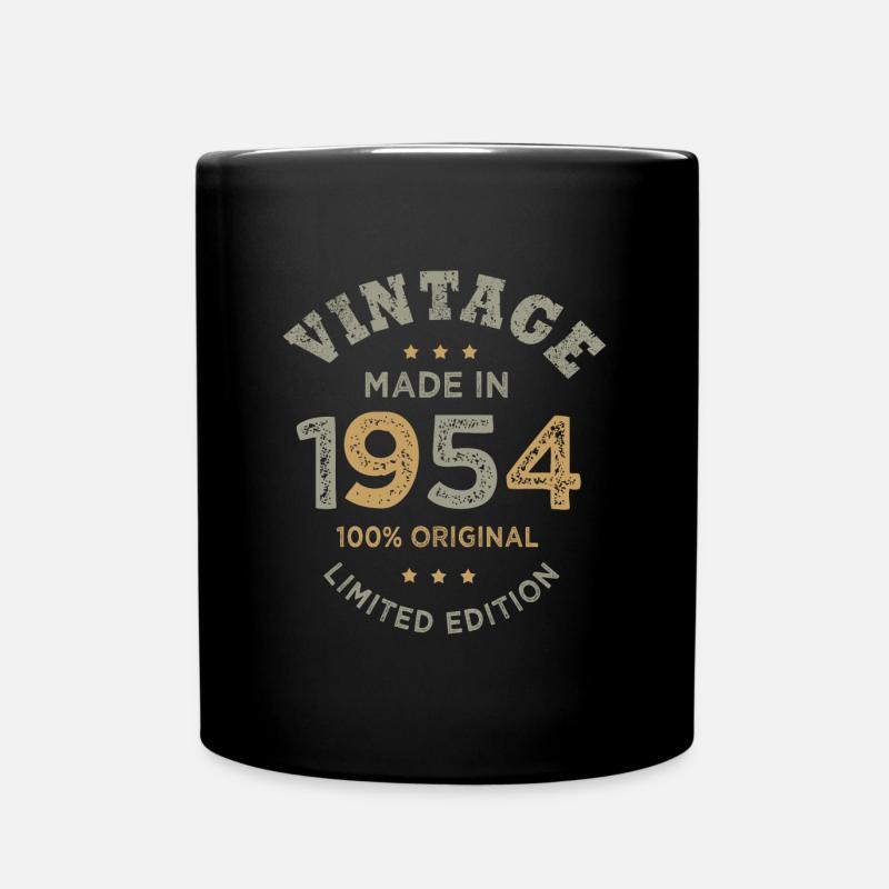 Né en 1954 Vintage 1954 anniversaire - Mug uni - noir